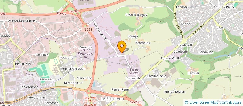 localisation de l'entreprise ETUDE ET INGENIERIE EN MECANISMES AUTOMATISES à GUIPAVAS
