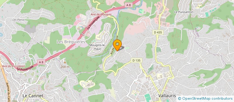 localisation de l'entreprise ETUDE ET RENOVATION DU BATIMENT à VALLAURIS