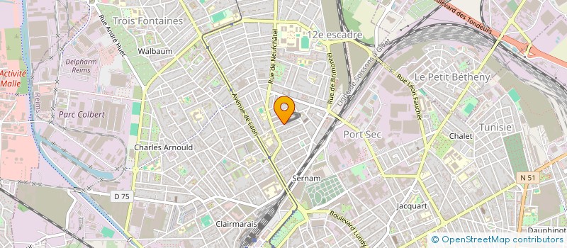 localisation de l'entreprise ETUDE ET TRANSMISSION DU YOGA REIMS  REIMS