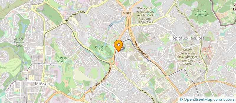 localisation de l'entreprise ETUDE ET TRAVAUX DU BATIMENT à MONTPELLIER