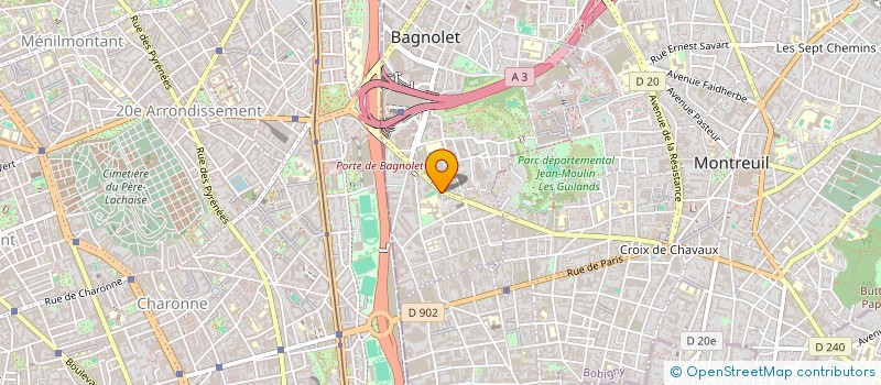 localisation de l'entreprise ETUDE FIBRE OPTIQUE à BAGNOLET