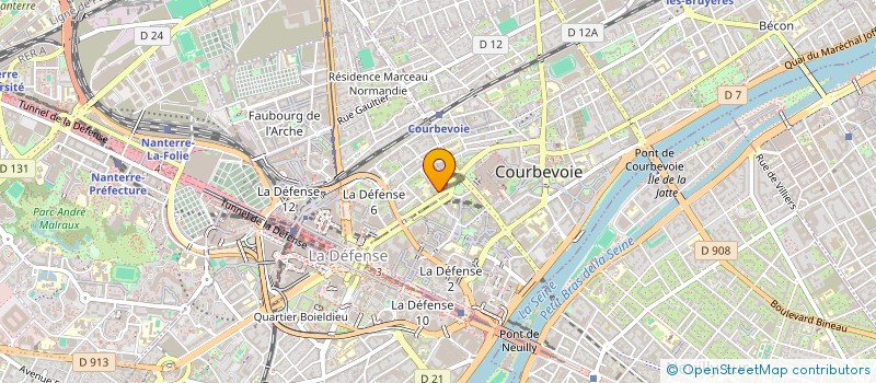 localisation de l'entreprise ETUDE GENEALOGIQUE DES PYRAMIDES à COURBEVOIE