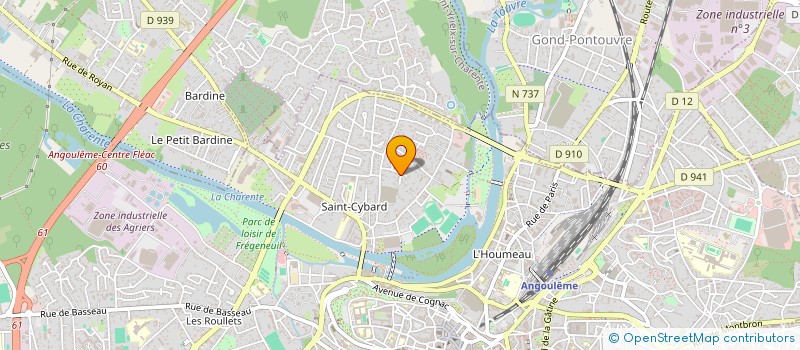 localisation de l'entreprise ETUDE GENEALOGIQUE PONCET TIFFONNET à ANGOULEME