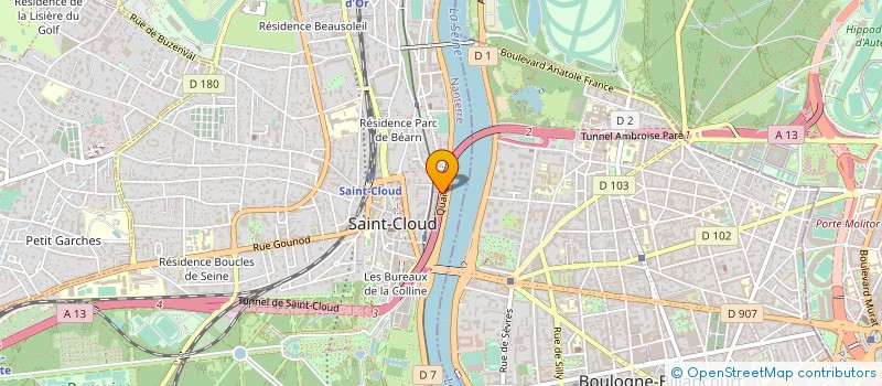 localisation de l'entreprise ETUDE IMPLANTATION FAB ENSEIGNES LUMINEU  SAINT CLOUD