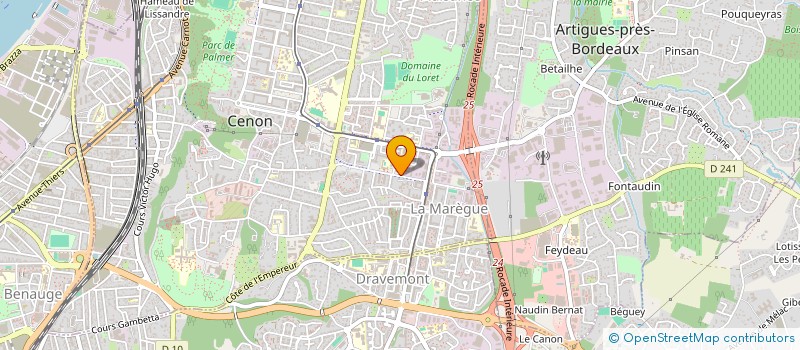 localisation de l'entreprise ETUDE INGENIERIE CONCEPTION OSSATURES BATIMENT à CENON