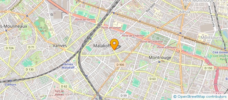 localisation de l'entreprise ETUDE LR MALAKOFF  MALAKOFF