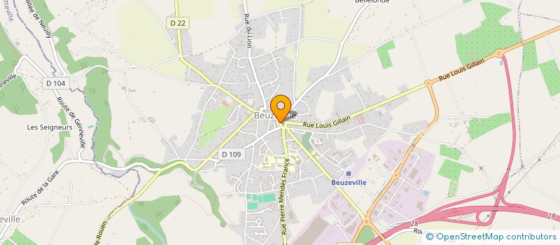 localisation de l'entreprise ETUDE MG CONSEIL  BEUZEVILLE