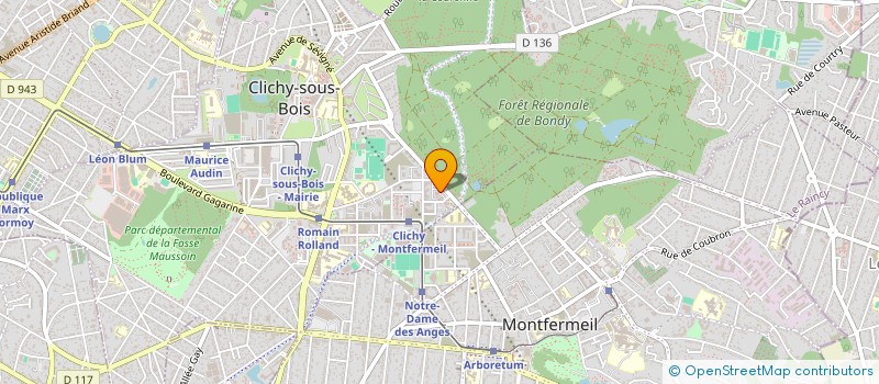 localisation de l'entreprise ETUDE PLUS à CLICHY-SOUS-BOIS