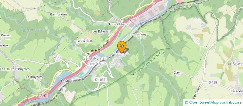 localisation de l'entreprise ETUDE PROMOTION CONSTRUCTION RENOVATION à SAINT-ROMAIN-EN-GIER