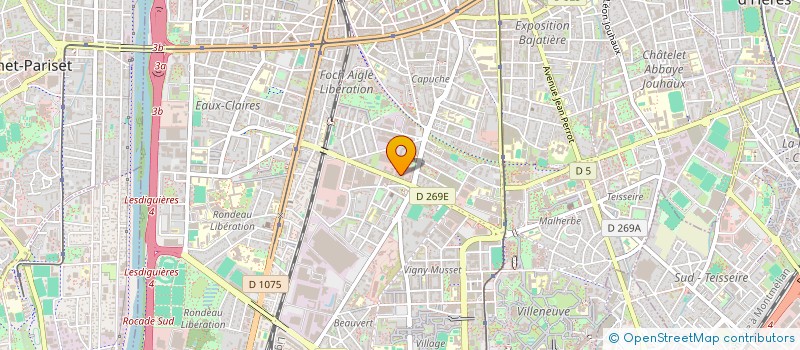 localisation de l'entreprise ETUDE & REALISATION à GRENOBLE