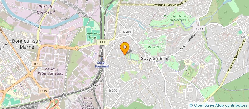 localisation de l'entreprise ETUDE & REALISATION BINARD à SUCY-EN-BRIE