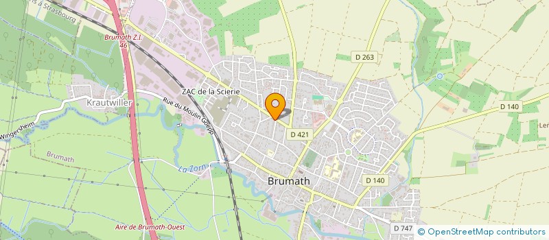 localisation de l'entreprise ETUDE REALISATION DE TOITURES  BRUMATH