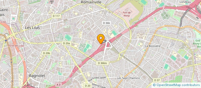 localisation de l'entreprise ETUDE REALISATION DES TRAVAUX BATIMENT à ROMAINVILLE