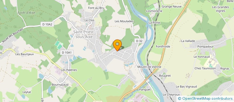 localisation de l'entreprise ETUDE REALISATION OUTILLAGE DE PRECISION à SAINT-PRIEST-SOUS-AIXE