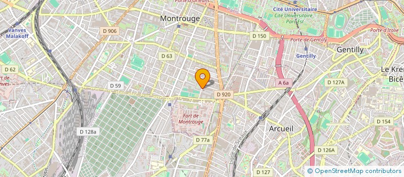 localisation de l'entreprise ETUDE REALISATION TECH SONORE VISUELLE à MONTROUGE