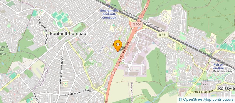 localisation de l'entreprise ETUDE REALISATION TECHNIQUE à PONTAULT-COMBAULT