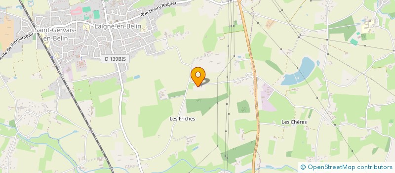 localisation de l'entreprise ETUDE RECHERCHE ACTION  LAIGNE EN BELIN