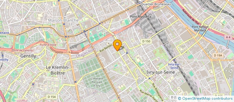 localisation de l'entreprise ETUDE RENOVATION INTERIEURE EXTERIEURE  IVRY-SUR-SEINE