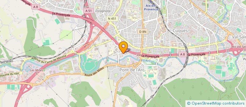 localisation de l'entreprise ETUDE TECHNIQUE REALISATION à AIX-EN-PROVENCE