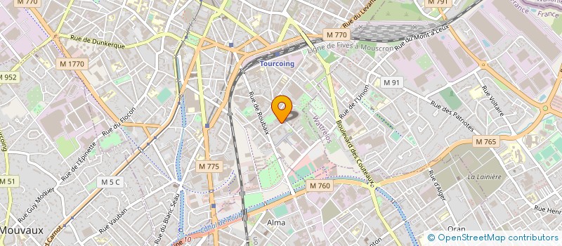 localisation de l'entreprise ETUDE TECHNIQUE REALISATION BATIMENT à TOURCOING