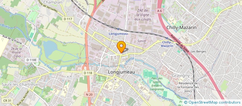localisation de l'entreprise ETUDE TRANSACTIONS IMMOBILIERES à LONGJUMEAU