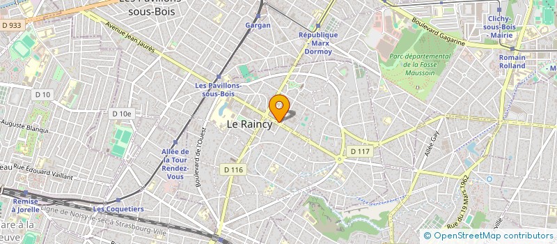 localisation de l'entreprise ETUDES-ASSURANCE-COURTAGE  LE RAINCY