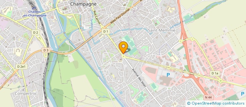 localisation de l'entreprise ETUDES BAT' EURL à CHALONS-EN-CHAMPAGNE