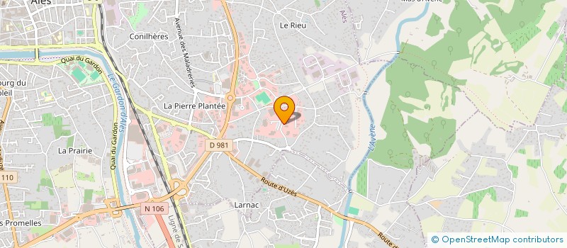 localisation de l'entreprise ETUDES COMPUTER SERVICES à ALES