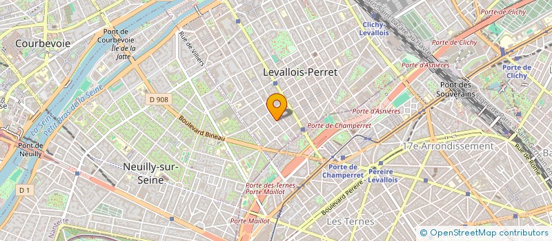 localisation de l'entreprise ETUDES CONSEIL ET TRAVAUX DU BATIMENT à LEVALLOIS-PERRET