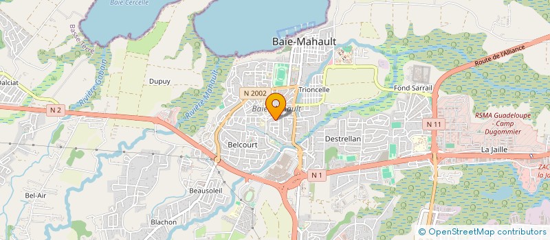 localisation de l'entreprise ETUDES CONSEILS IMPLANT AMENA ESPACES à BAIE-MAHAULT