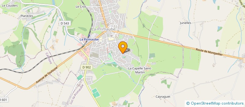 localisation de l'entreprise ETUDES CONSEILS INFORMATIQUE  LUC-LA-PRIMAUBE