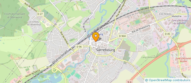 localisation de l'entreprise ETUDES CONSEILS TRAVAUX PUBLICS à SARREBOURG