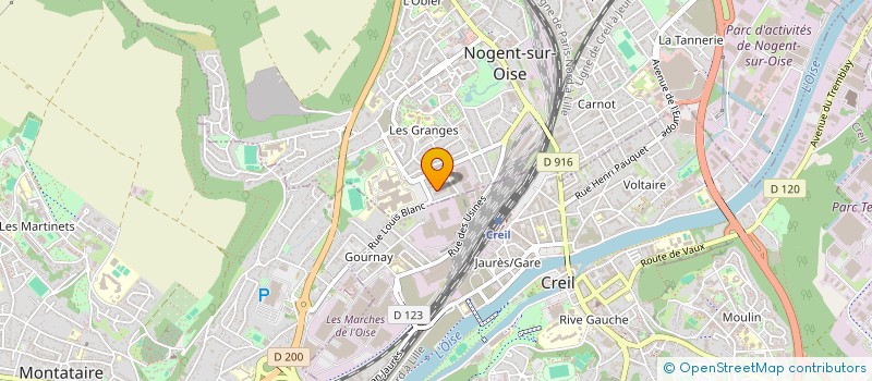 localisation de l'entreprise ETUDES CONSEILS TRAVAUX SERVICES BTP  NOGENT-SUR-OISE