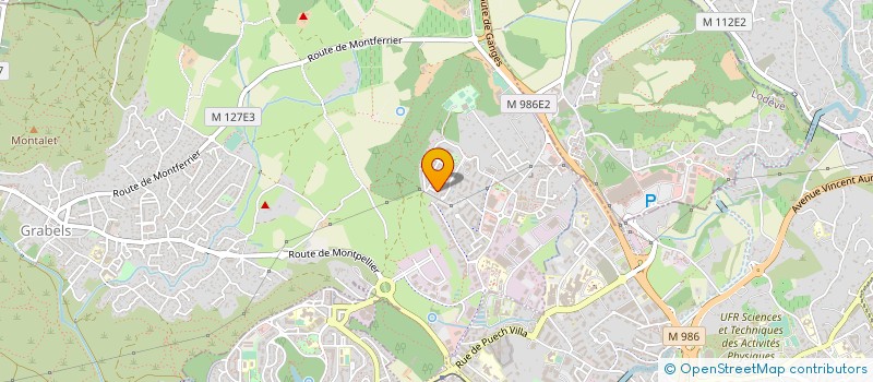 localisation de l'entreprise ETUDES-CONST-RENOVATIONS-SURVEILLANCE à GRABELS