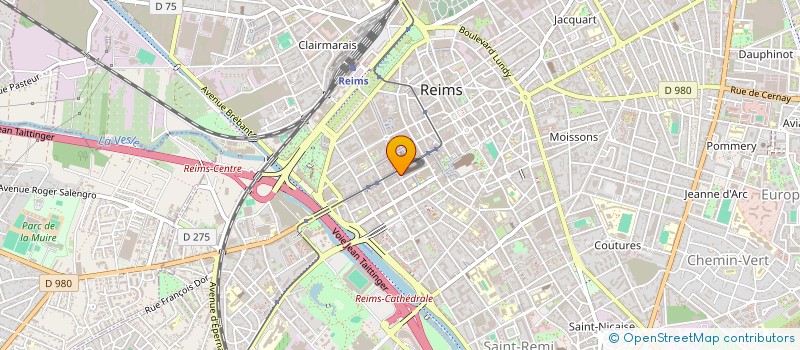 localisation de l'entreprise ETUDES CONSTRUCTION IMMOBILE à REIMS