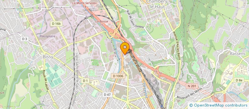 localisation de l'entreprise ETUDES CONSTRUCTIONS OUVRAGES BETON ARME à CHAMBERY