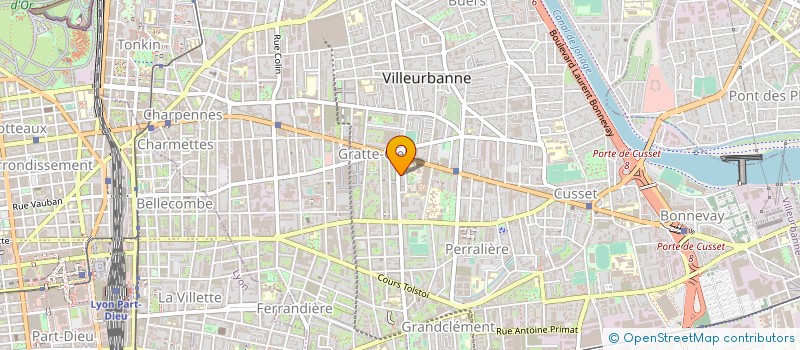 localisation de l'entreprise ETUDES-COORDINATION-TRAVAUX DE BATIMENT à VILLEURBANNE