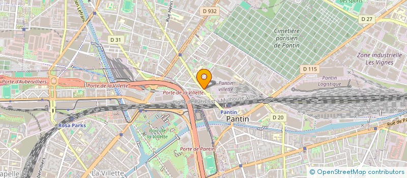localisation de l'entreprise ETUDES DE REALISATION INDUST DELTATECNIQ à PANTIN