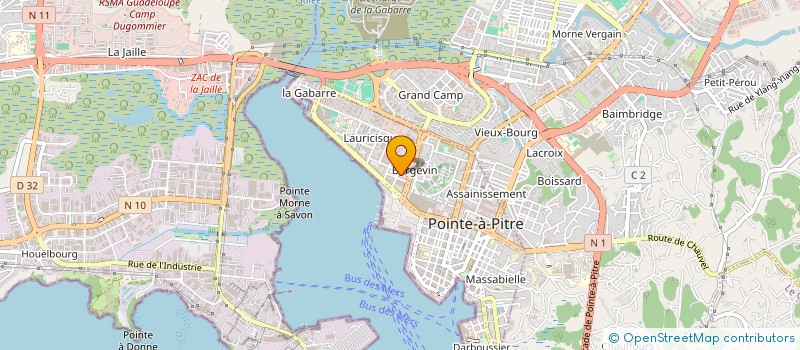 localisation de l'entreprise ETUDES & DESIGN CARAIBES  POINTE-A-PITRE