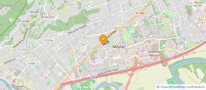 localisation de l'entreprise ETUDES DEVELOPPEMENT MANAGEMENT à MEYLAN