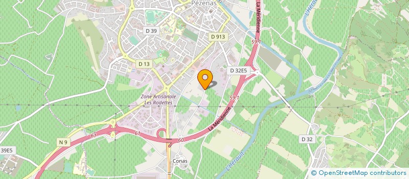 localisation de l'entreprise ETUDES ENTREPRISE MICHEL à PEZENAS