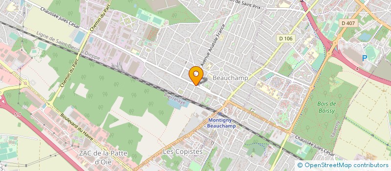 localisation de l'entreprise ETUDES EQUIPEMENTS GENERAL INDUSTRIEL  BEAUCHAMP