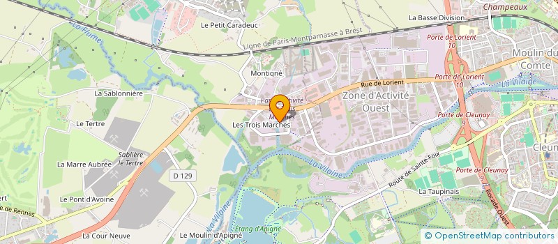 localisation de l'entreprise ETUDES ET CHANTIERS à VEZIN-LE-COQUET
