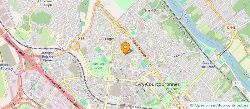 localisation de l'entreprise ETUDES ET CHANTIERS ILE DE FRANCE à EVRY-COURCOURONNES