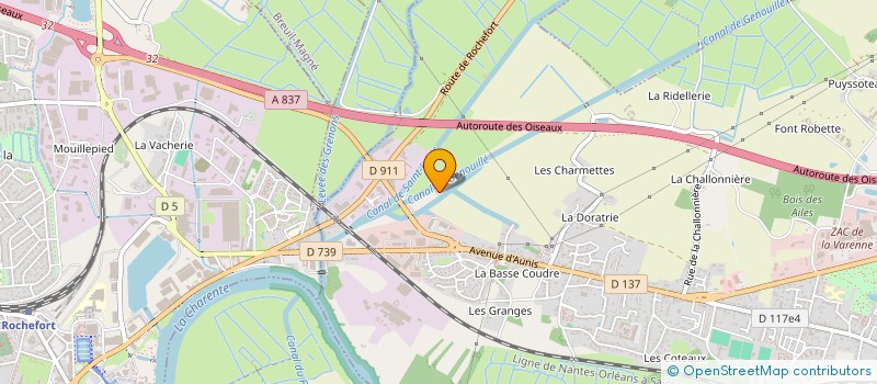 localisation de l'entreprise ETUDES ET CONCEPTION INDUSTRIELLES  TONNAY CHARENTE