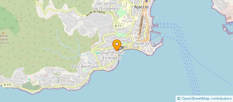 localisation de l'entreprise ETUDES ET COORDINATIONS à AJACCIO