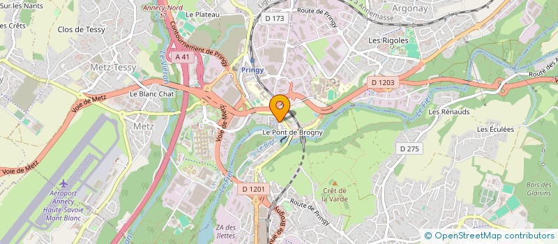 localisation de l'entreprise ETUDES ET CREATIONS à ANNECY