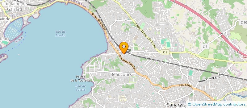 localisation de l'entreprise ETUDES ET DEVELOPPEMENTS INFORMATIQUES  SANARY-SUR-MER
