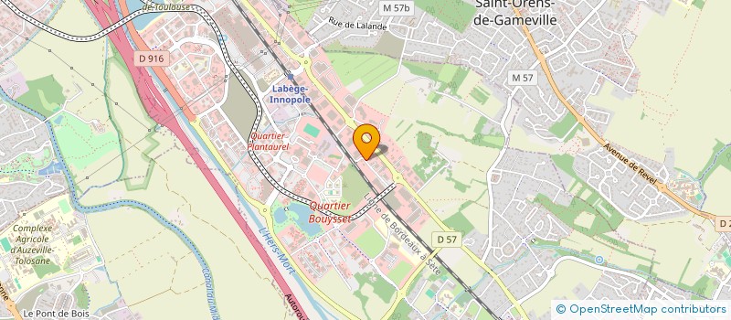 localisation de l'entreprise ETUDES ET FABRICATION POUR LA RECHERCHE ET L INDUSTRIE à LABEGE