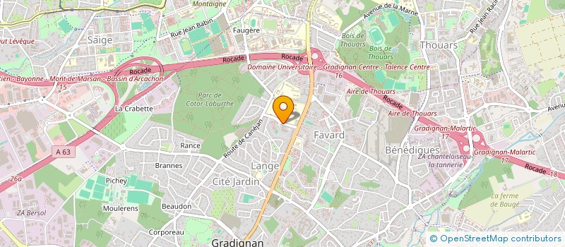 localisation de l'entreprise ETUDES ET PARTICIPATIONS IMMOBILIERES à GRADIGNAN